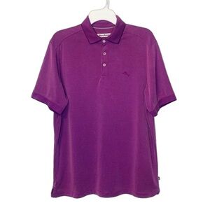 TOMMY BAHAMA Via Verde Island Zone Paisley Purple Polo Shirt, size M